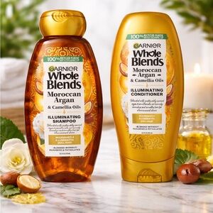 Garnier Whole Blends Moroccan Argan & Camellia Oils Shampoo and Conditioner Set